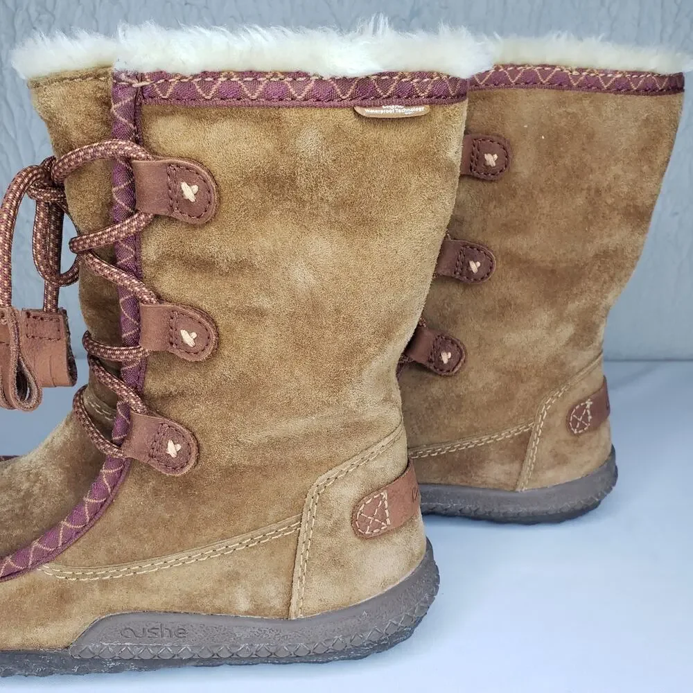 Cushe Clare Womens Size 7 Waterproof Technology Boots Lace Up Fur Lined